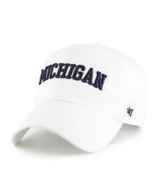 '47 Brand - Men's White Michigan Wolverines Clean Up Adjustable Hat