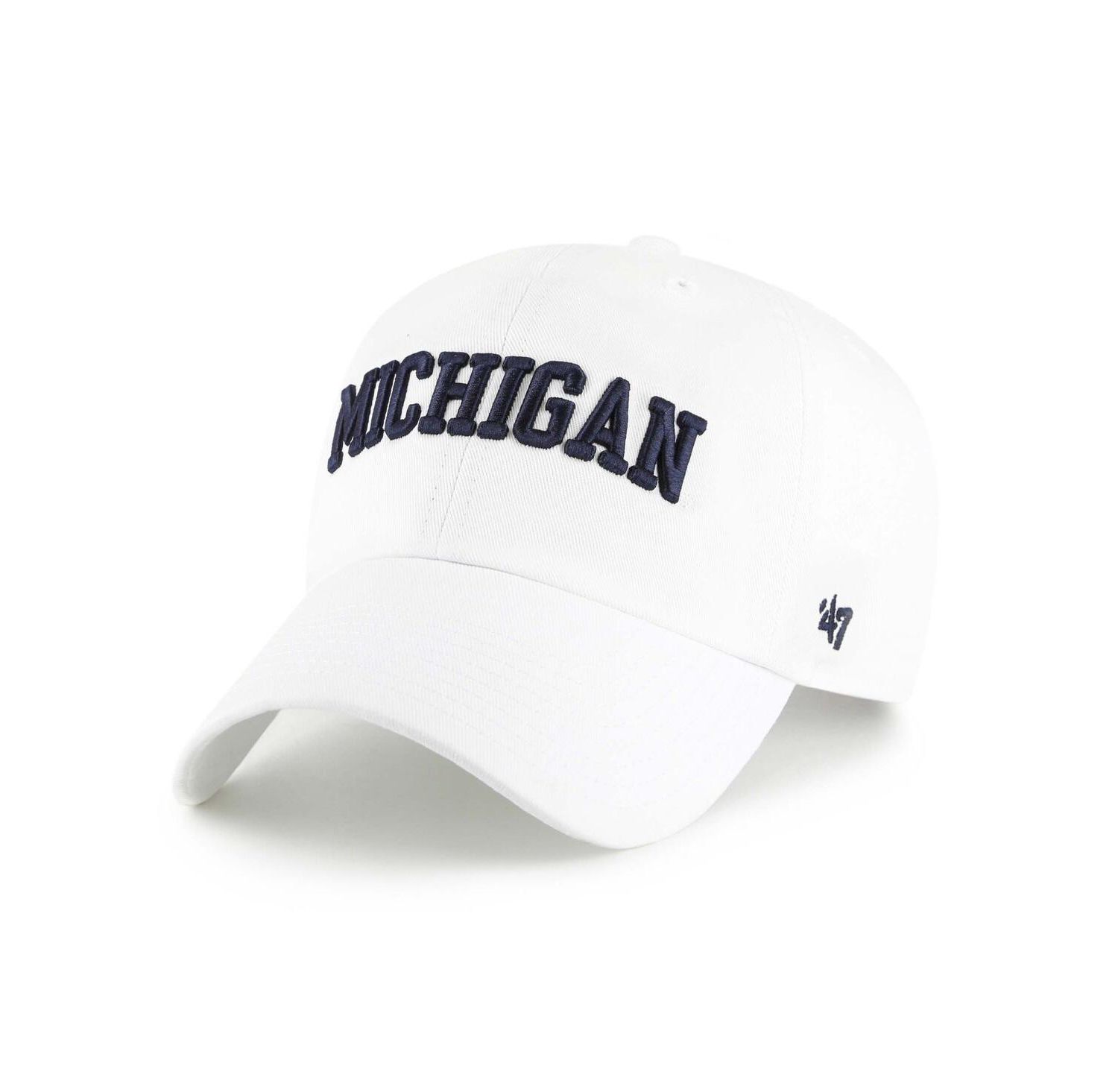 Men's White Michigan Wolverines Clean Up Adjustable Hat