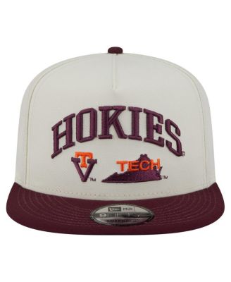 Men's White Virginia Tech Hokies Collegiate 9FIFTY A-Frame Snapback Hat