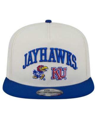 Men's White Kansas Jayhawks Collegiate 9FIFTY A-Frame Snapback Hat