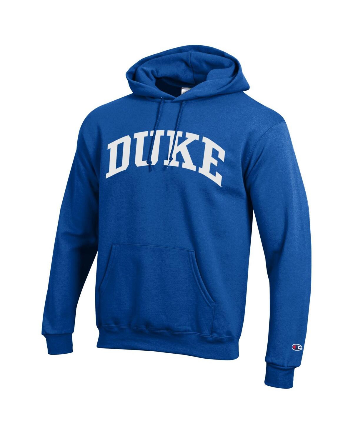 Champion Royal Duke Blue Devils Basic Arch Fleece Pullover Hoodie In Blue