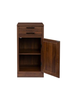 17.80"/1 Count particle board brown walnut color modular wine bar cabinet Buffet Cabinet with Hutch for Dining Room
