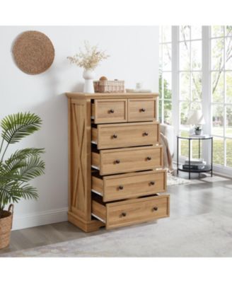 6-Drawer Tall Dresser (OAK)
