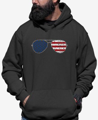 Men's Americana Sunglasses Word Art Hooded Sweatshirt