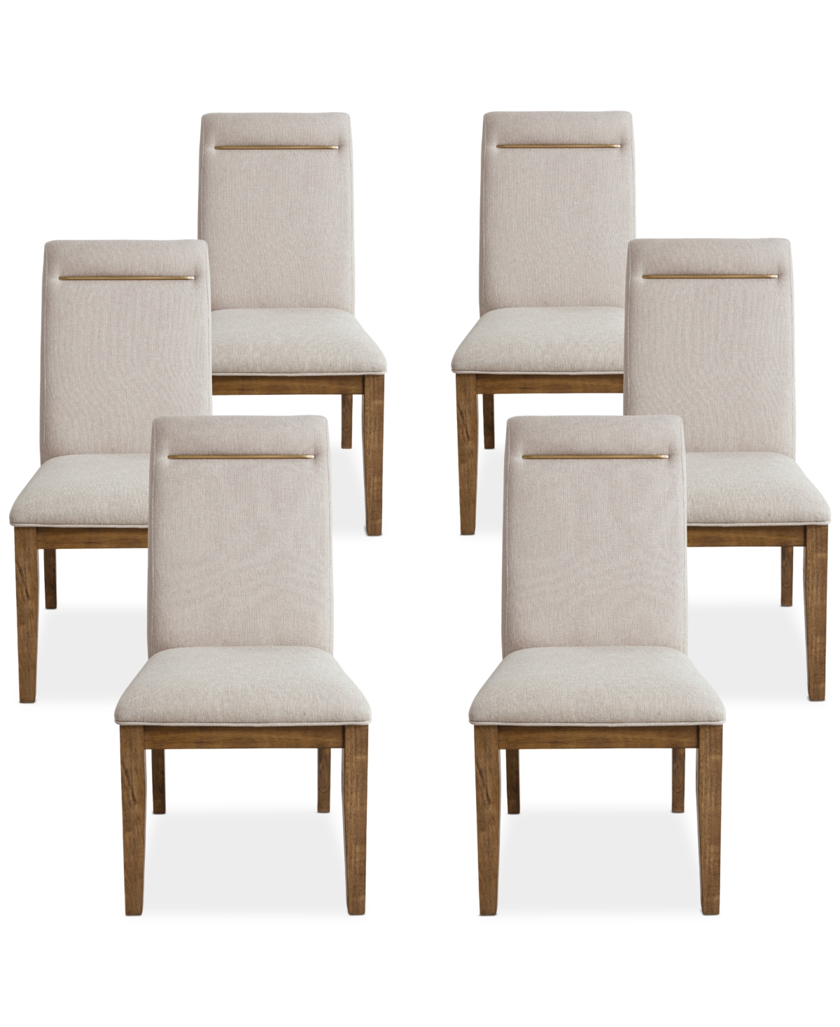Macy's Baleigh 6-pc. Chair Set In Neutral