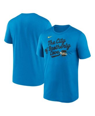 Nike - Men's&nbsp; Blue Philadelphia Phillies 2025 City Connect Team Phrase Script Legend Performance T-Shirt