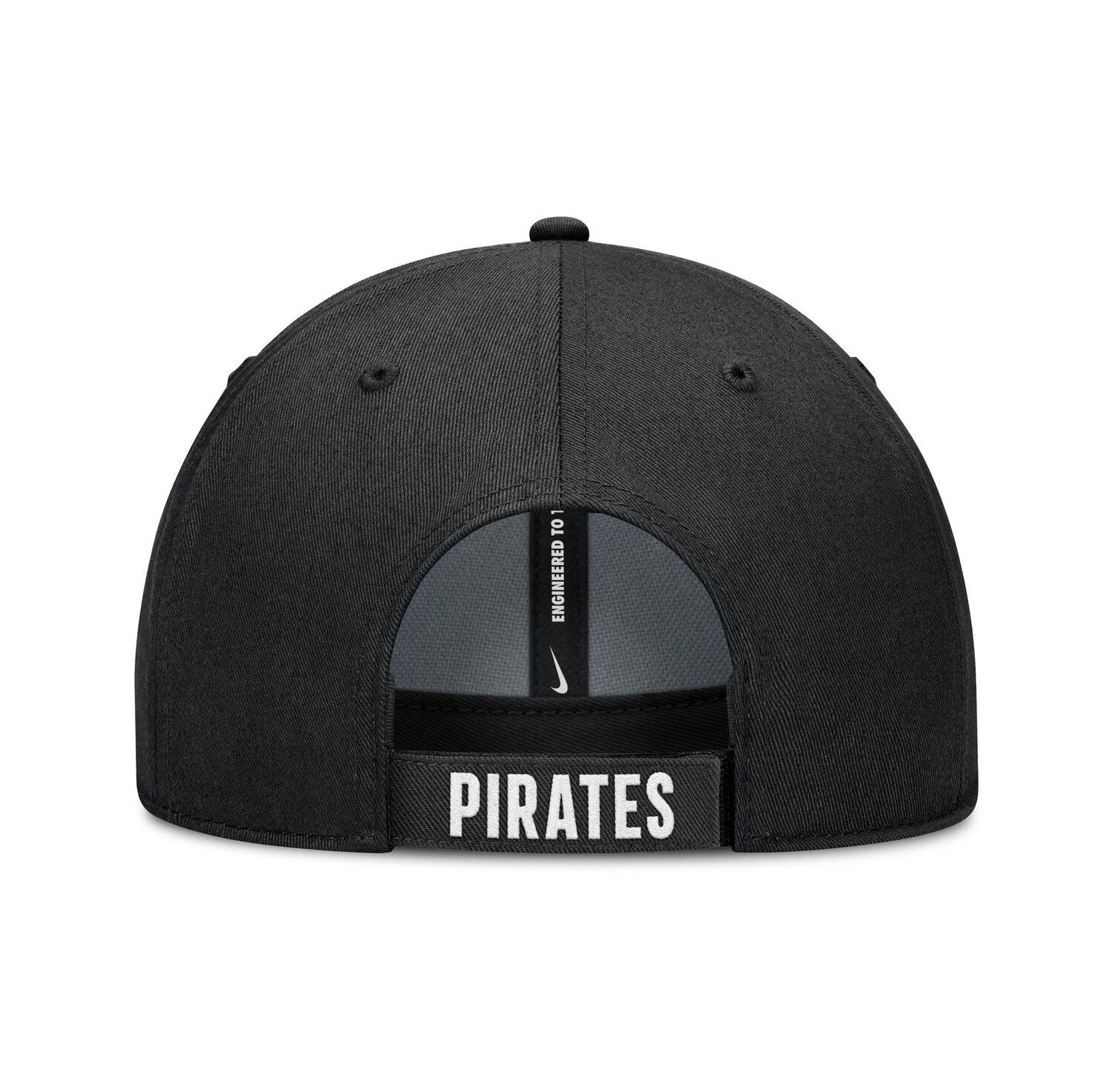 Men's White/Black Pittsburgh Pirates Club Performance Adjustable Hat