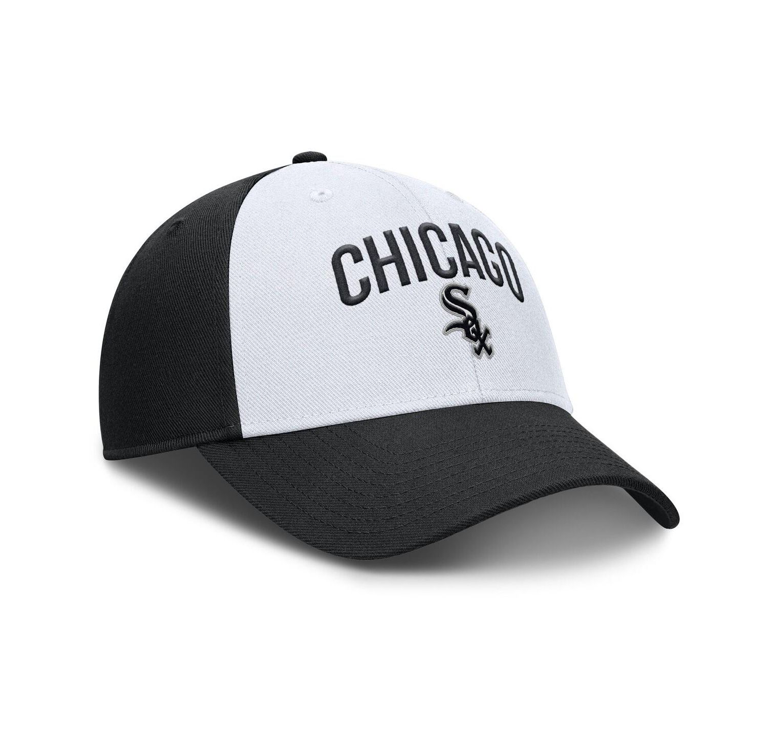Men's White/Black Chicago White Sox Club Performance Adjustable Hat