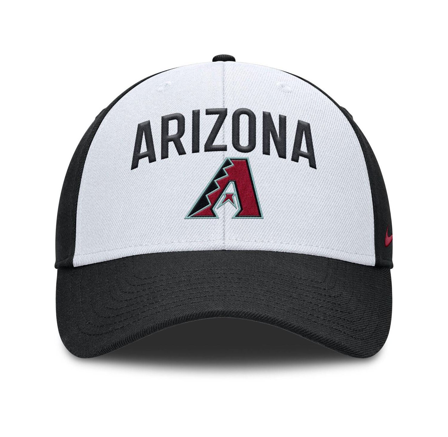 Men's White/Black Arizona Diamondbacks Club Performance Adjustable Hat
