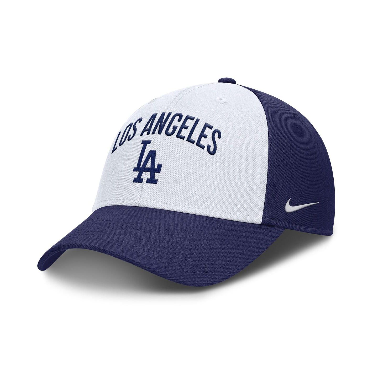 Мужская кепка Nike White/Royal Los Angeles Dodgers Club Performance Adjustable Hat — фото 1