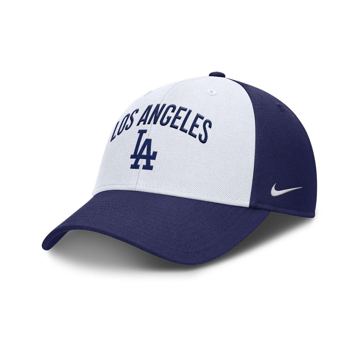 Men's White/Royal Los Angeles Dodgers Club Performance Adjustable Hat