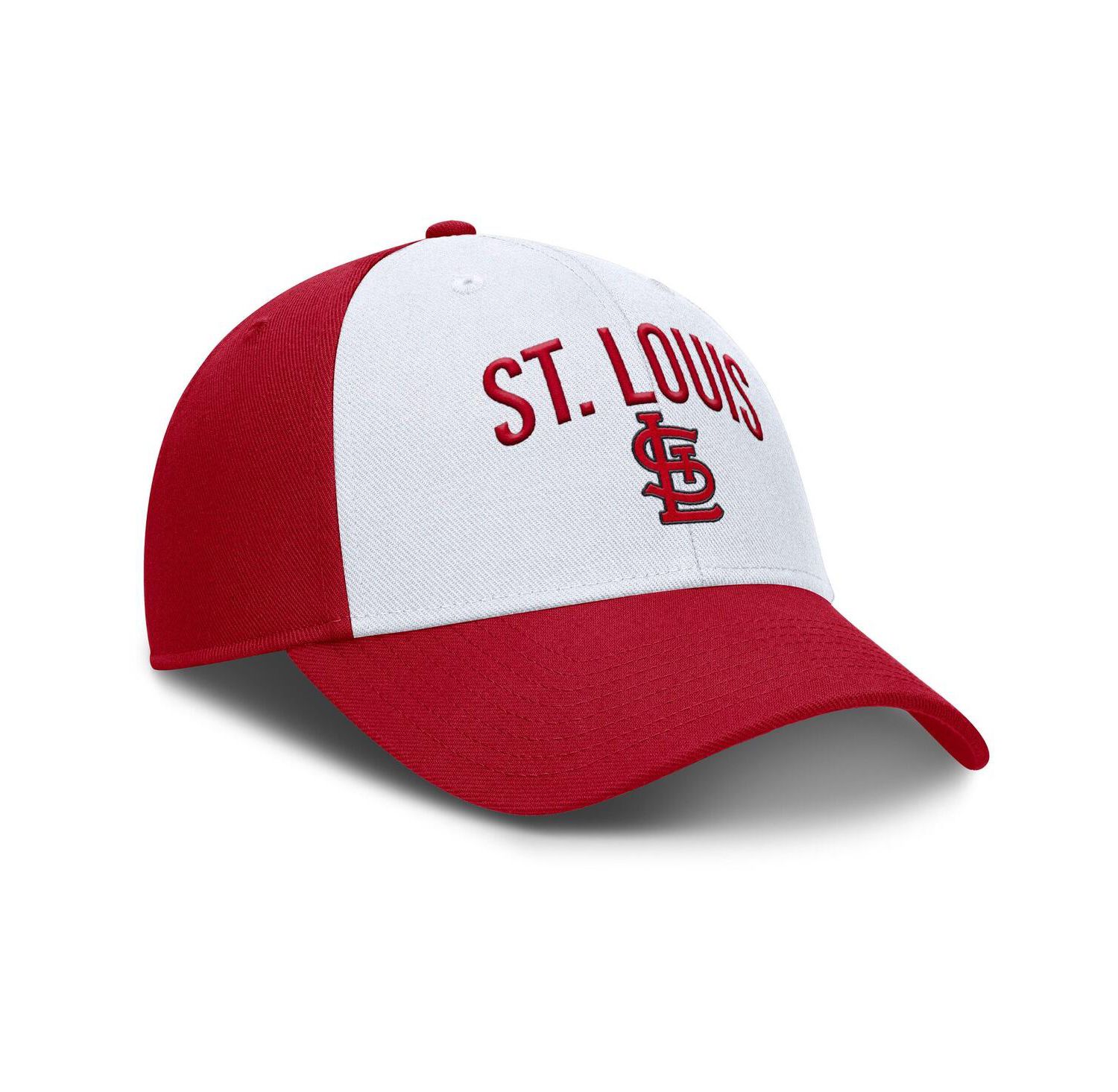 Men's White/Red St. Louis Cardinals Club Performance Adjustable Hat