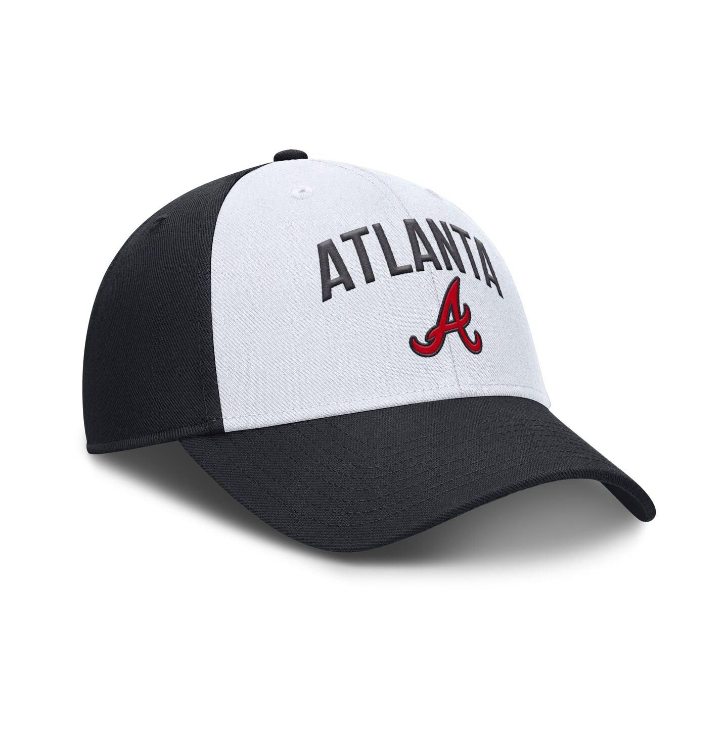 Мужская кепка Nike White/Navy Atlanta Braves Club Performance Adjustable Hat — фото 3