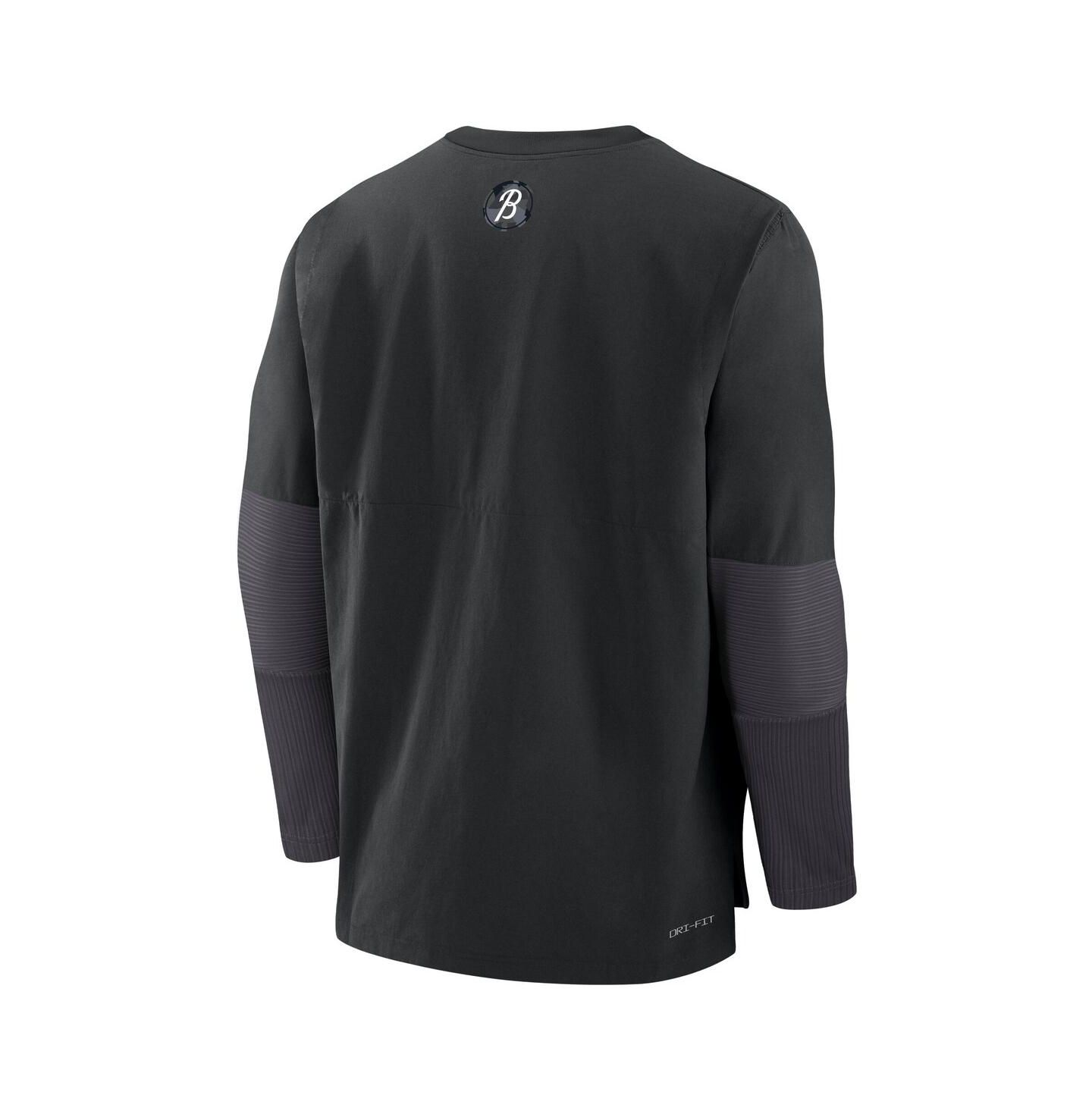 Мужская футболка Nike Black Baltimore Orioles Authentic Collection City Connect Lightweight Player Tri-Blend Performance Long Sleeve — фото 3