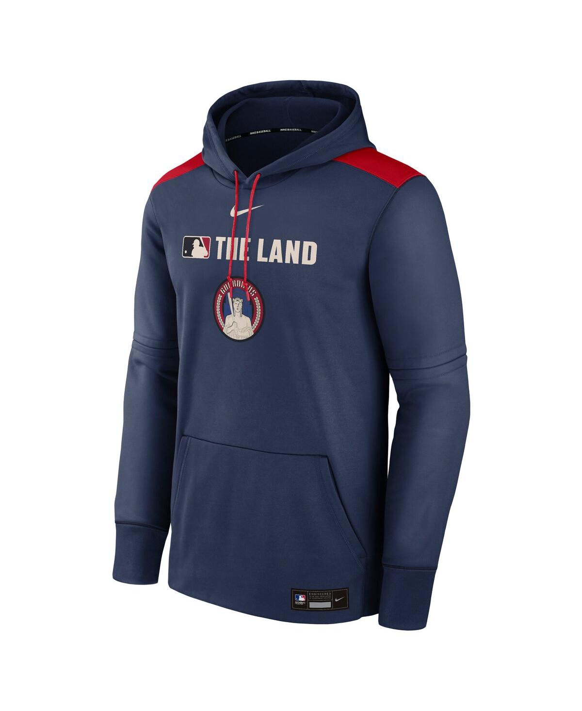 Nike Men's Cleveland Guardians Authentic Collection City Connect  Therma Mlb Pullover Hoodie In Blue