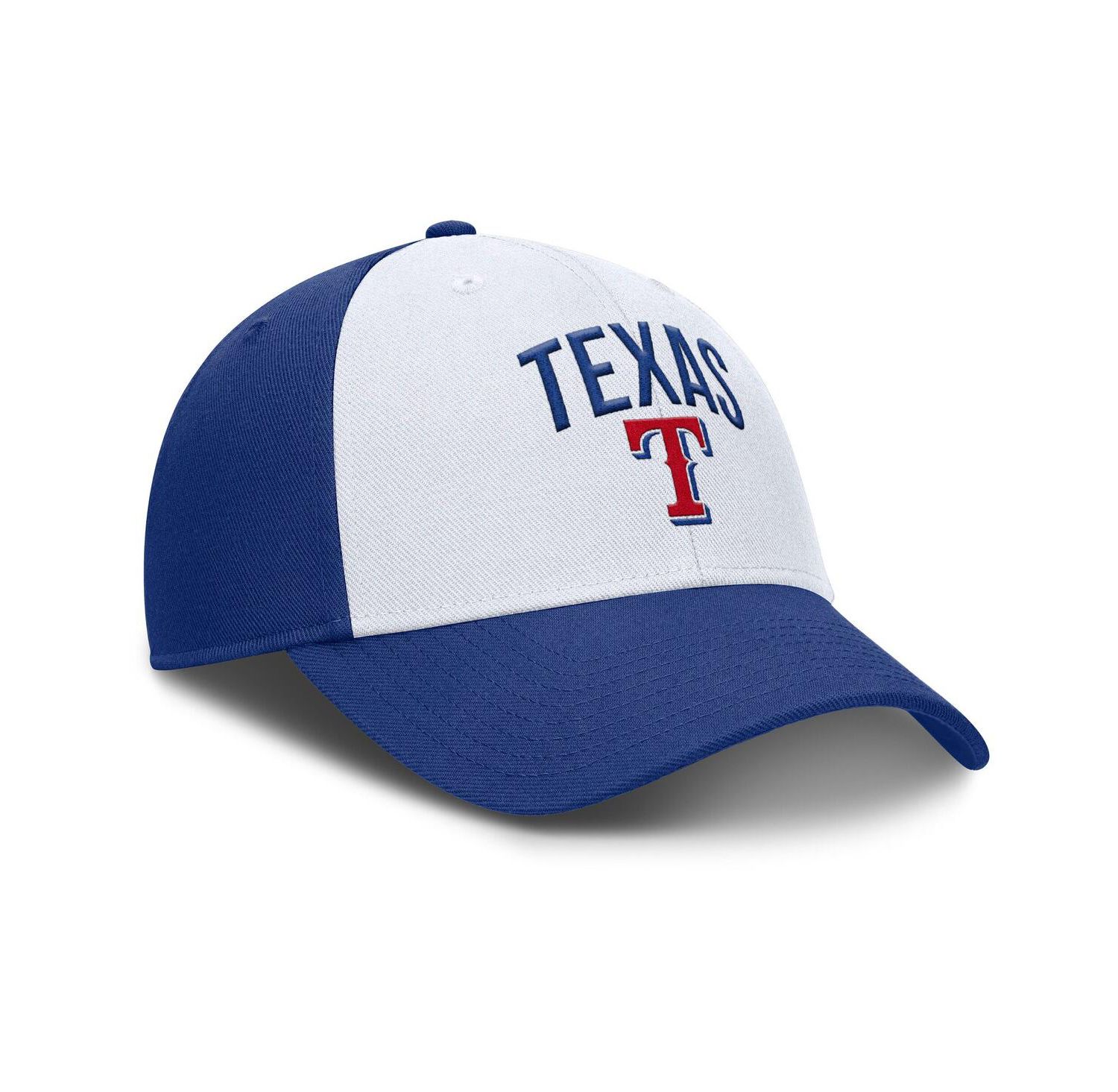 Men's White/Royal Texas Rangers Club Performance Adjustable Hat
