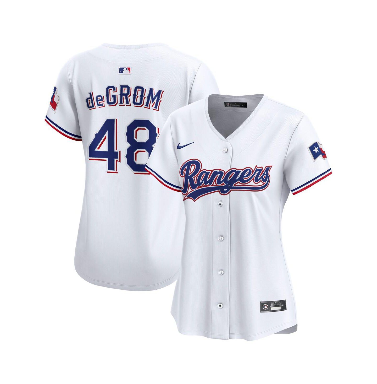 Женский топ Nike Jacob deGrom White Texas Rangers Home Limited Jersey — фото 1