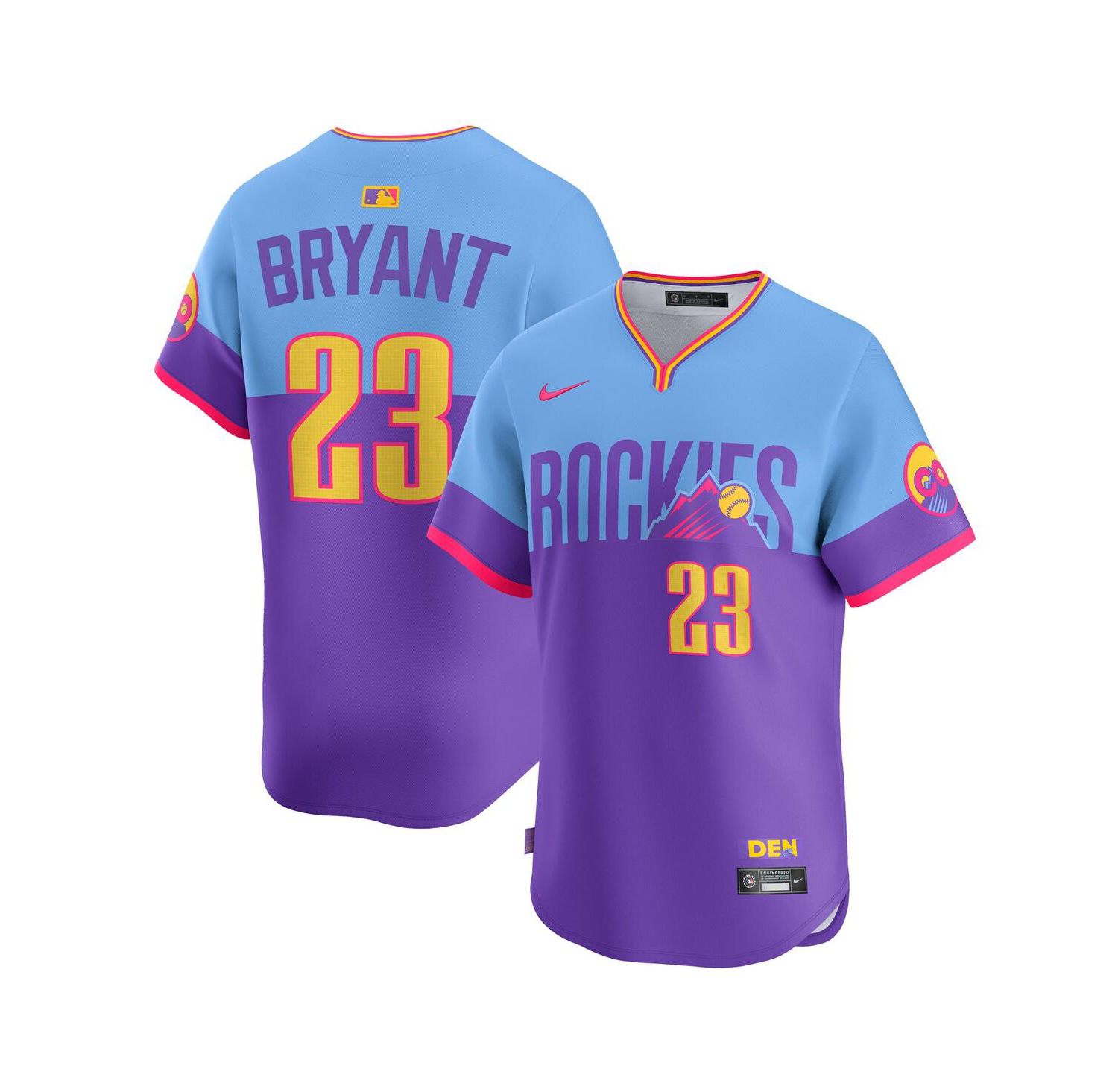 Men's Kris Bryant Purple/Light Blue Colorado Rockies 2025 City Connect Limited Player Jersey