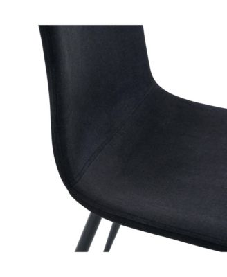 47" Round Dining Table Set with 4 Black Chairs