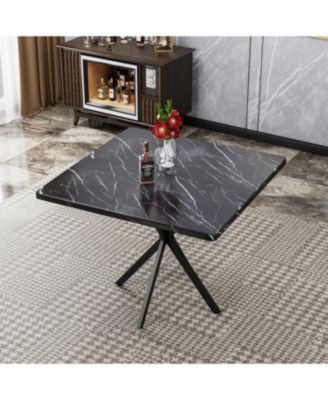 Streamdale Mid-Century Modern Square Dining Table for 4-6