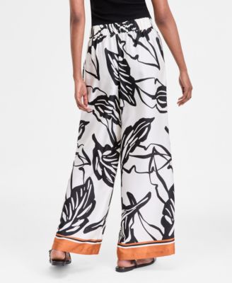 Women's Printed Wide-Leg Pants, Exclusively at Macy's
