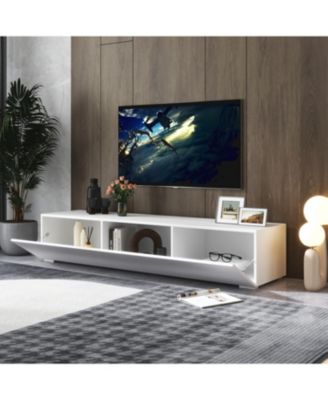 Modern Entertainment Center with Storage Media Console for Living Room
