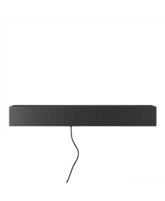 Floating TV Stand with 16 LED Lights, 69" TV Cabinet for 55-65" TVs