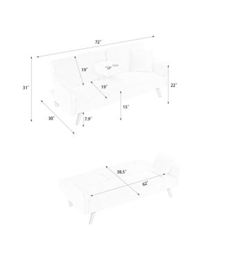  Minimalist style, straight-line corduroy sofa suitable for sitting and lying in the living room and bedroom