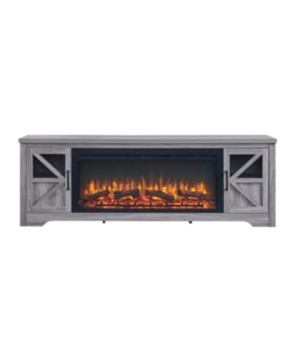 75" Fireplace TV Stand for TVs up to 80",with 44" Electric Fireplace