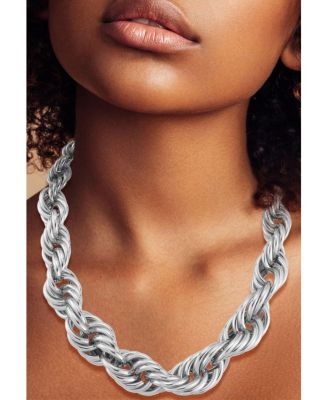 Gold Plated Chunky Graduated Rope Necklace