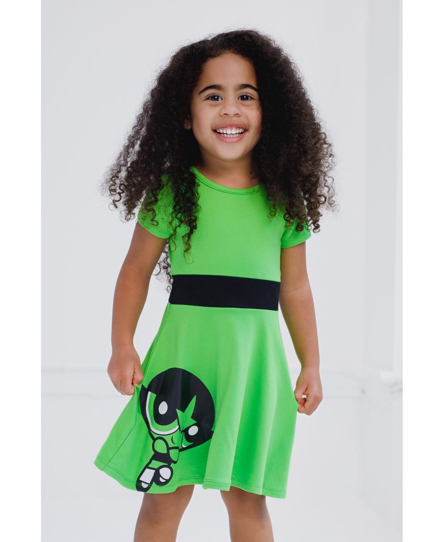 Платье Powerpuff Girls The Powerpuff The Powerpuff Cosplay Dress to (2T - 14-16 для девочек, цвет: Зелёный — фото 4