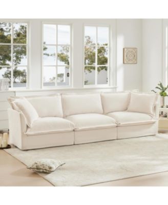 Modern 3-Seater Sofa with Supple Arms and Plush Pillows