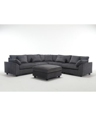 Oversized Modular Sectional Sofa Corduroy Comfort for the Living Room