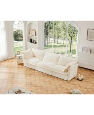 Modern 3-Seater Sofa with Comfy Pillows and Supple Armrests