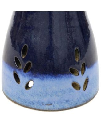 Outdoor Weather-Resistant Garden Patio Classic High-Fired Smooth Ceramic Hand-Painted Bird Bath