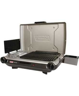 Tabletop Propane Gas Camping 2-in-1 Grill/Stove, 2-Burner