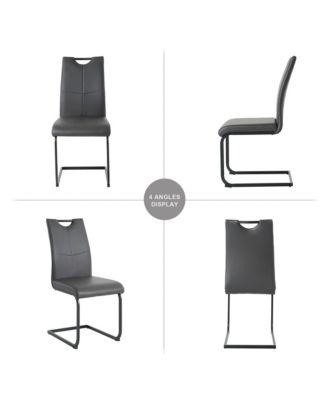 Streamdale Modern Upholstered Charcoal Dining Chair (Set of 4)