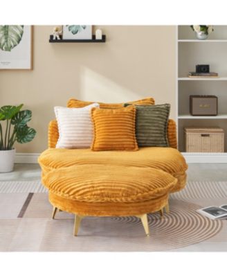 Streamdale Corduroy Sofa Fabric with Pillows, 65