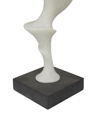 Polystone Abstract Decorative Sculpture with Base, 9" x 6"