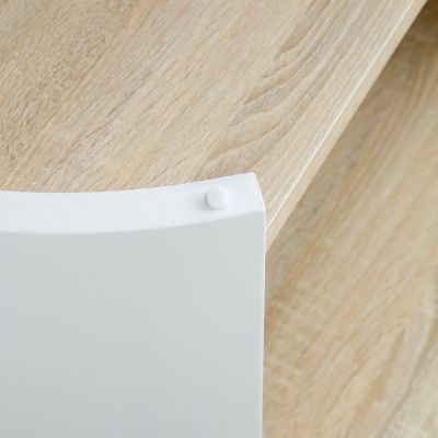 Set of 1 - 31" Round Coffee Table with Storage Shelf