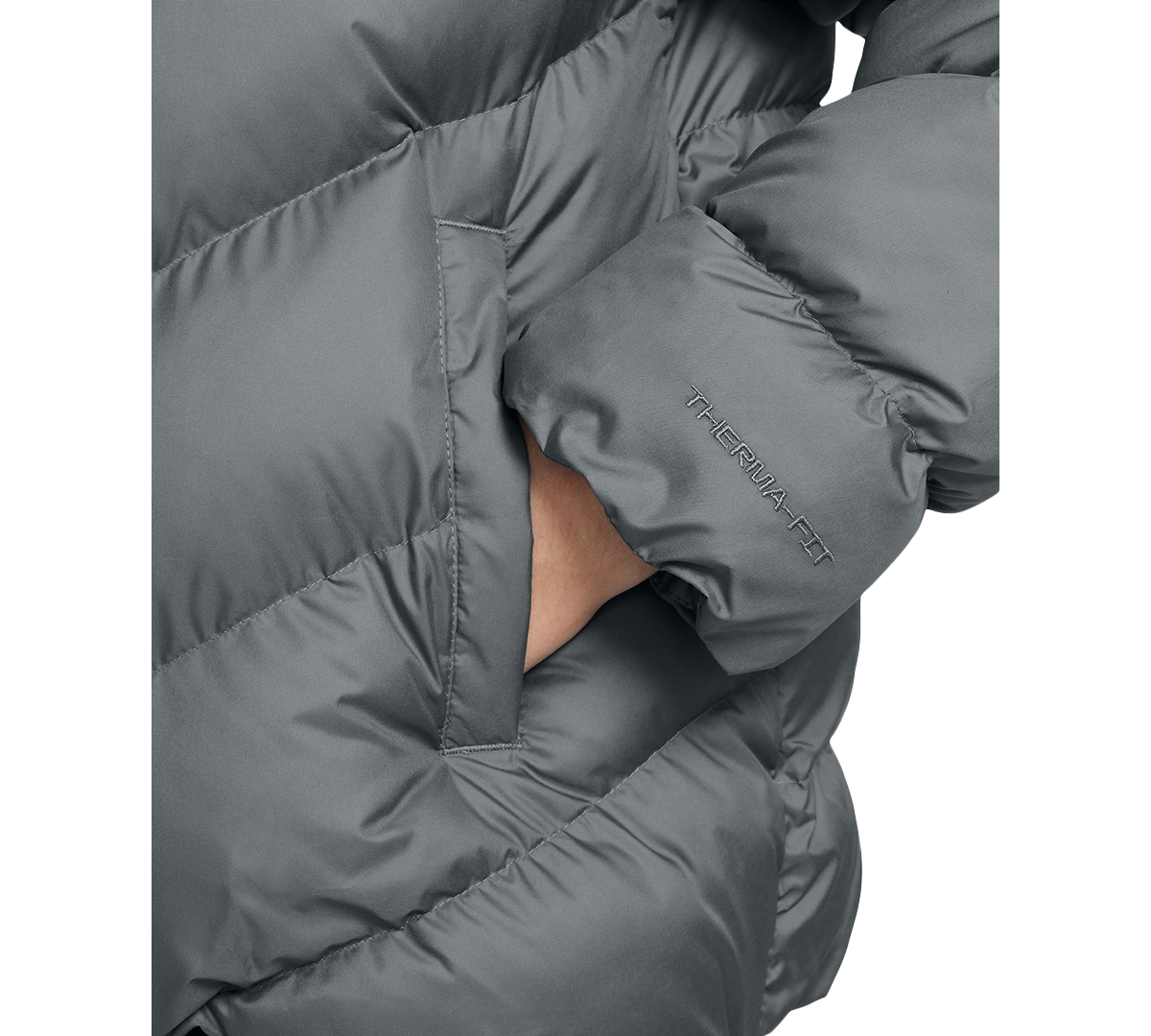 Nike Sportswear Big Boys All Day Play Therma-fit Puffer Jacket In Gray