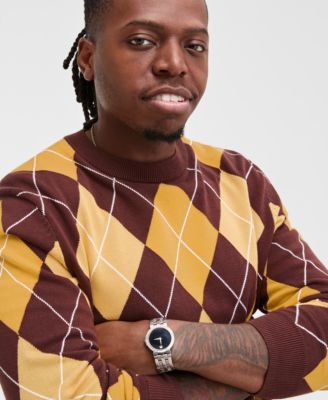 Men's Argyle Crewneck Sweater, Exclusively at Macy's
