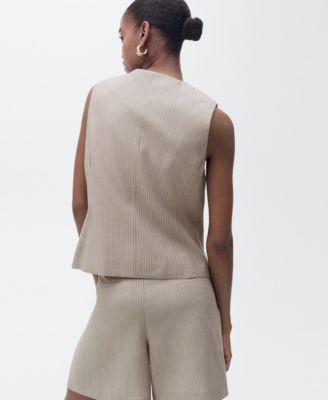 Women's Striped Lyocell Suit Vest