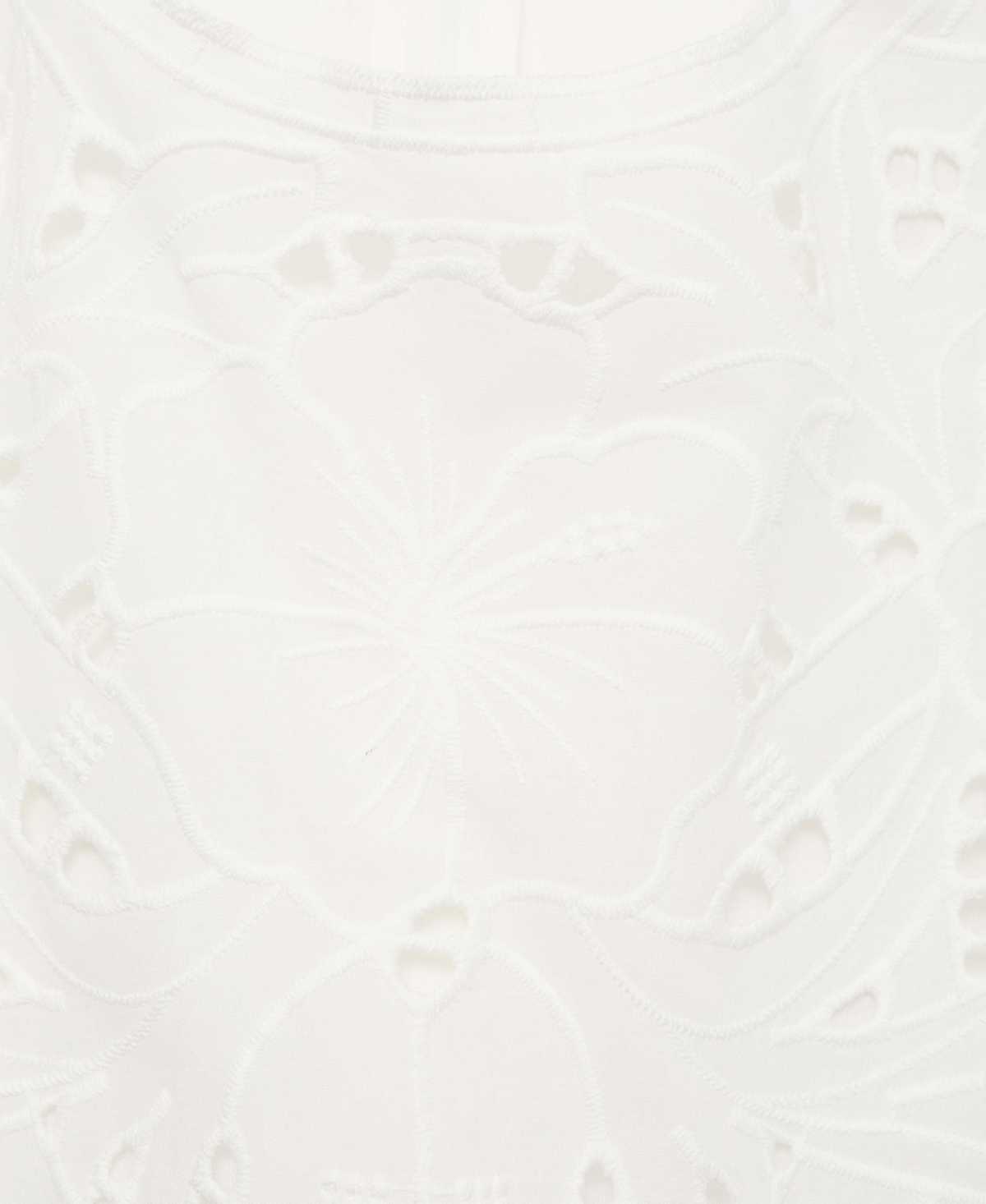 Shop Mango Women's Side Slits Embroidered Dress