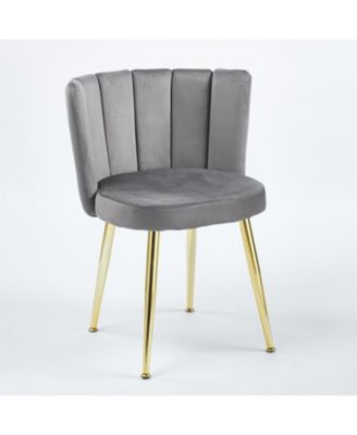 Streamdale Modern Velvet Dining Chair (Set of 2) with Golden Legs