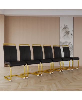 (Set of 2) Modern PU Leather Dining Chairs