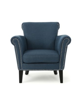 Luxury Upholstered Club Chair with Elegant Nailhead Trim