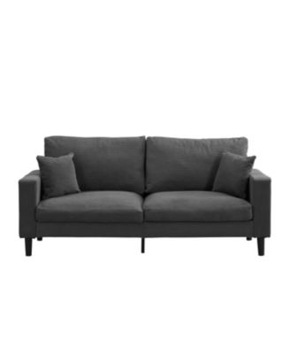 74" Sofa Bed, Wooden Frame 3 Seater, Modern Velvet Sofa