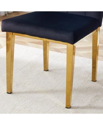 Streamdale 8-Piece Velvet Dining Chairs with Gold Metal Legs