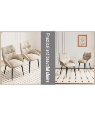 Streamdale Velvet Dining Chair Set (4) Modern, Minimalist Design